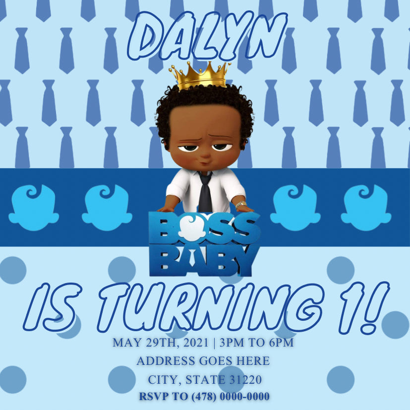 Boss Baby Invite